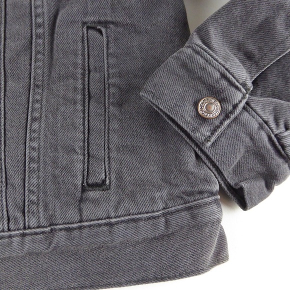 Levi’s Original Sherpa Fleece Lined Denim Jean Trucker Jacket NWT Black Levis - Picture 6 of 11